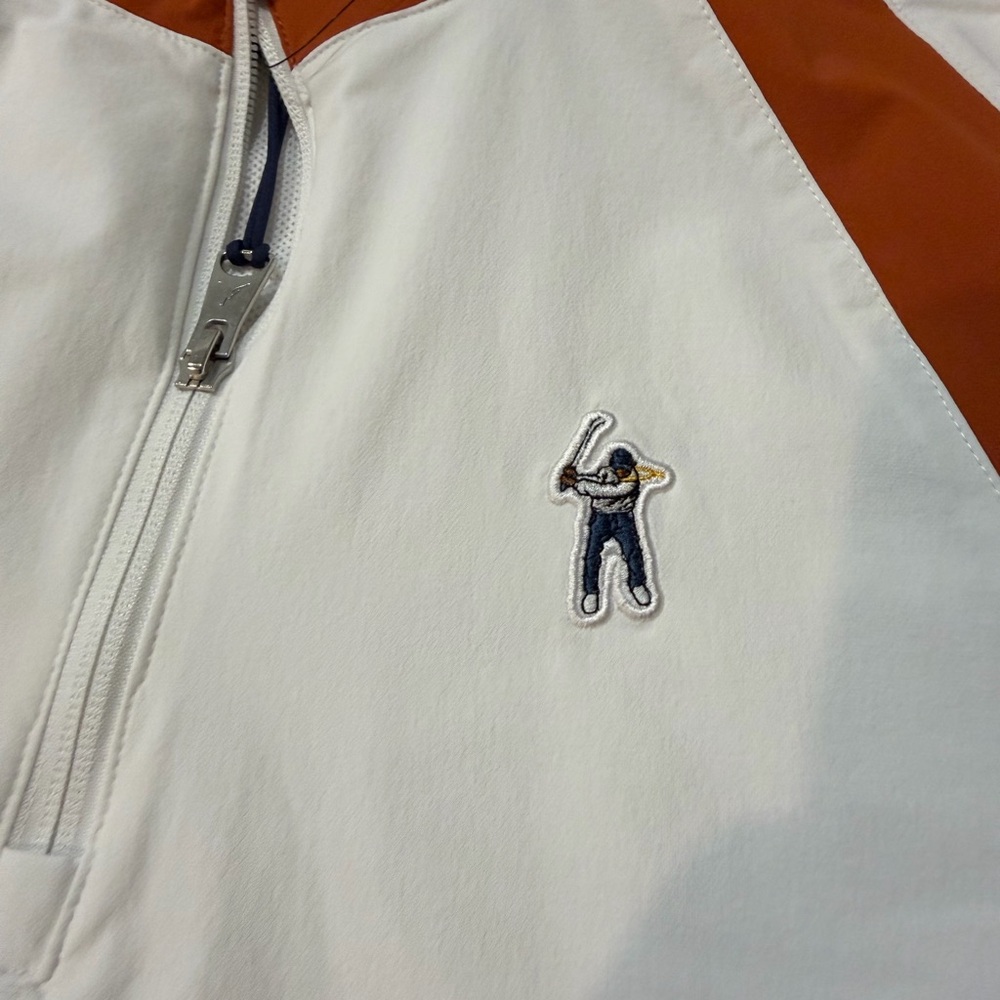 Jordan Eastside Golf White and Orange Windbreaker Pullover - Picture 6 of 8